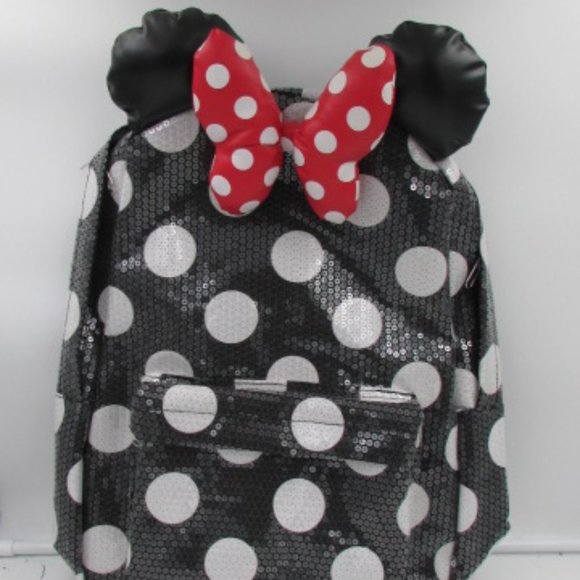 Disney Handbags - Disney Minnie Mouse Backpack Polka Dots Sequins